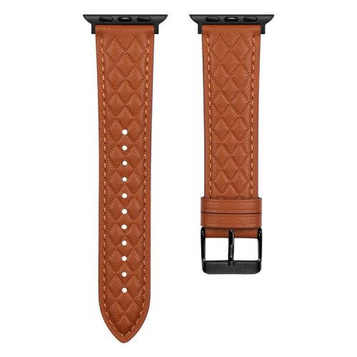 Watch Strap for Apple Watch Series 10 42mm / 9 8 7 41mm / SE (2023) SE (2022) SE 6 5 4 40mm / 3 2 1 38mm Watch Band Genuine Cow Leather Strap - Brown