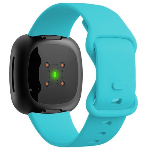 KALEBOL KLB-HDKGJ-001 For Fitbit Versa 3 / 4 / Sense / Sense 2 Silicone Watch Band, Size: S / M - Teal Green