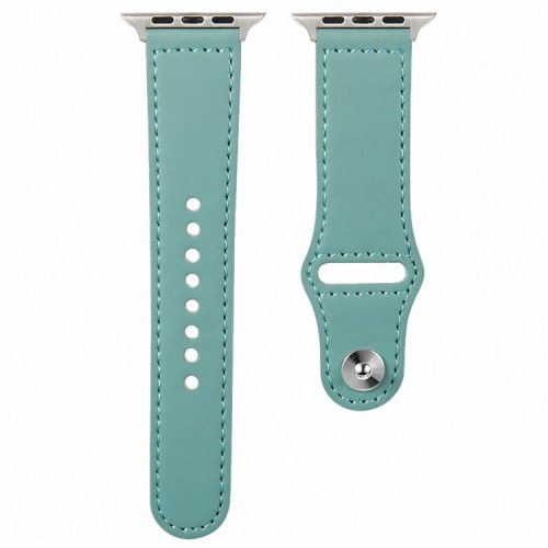 For Apple Watch 10 46mm / Ultra 2 / Ultra 49mm / 9 8 7 45mm / SE (2023) SE (2022) SE 6 5 4 44mm / 3 2 1 42mm Genuine Cow Leather Watchband - Green