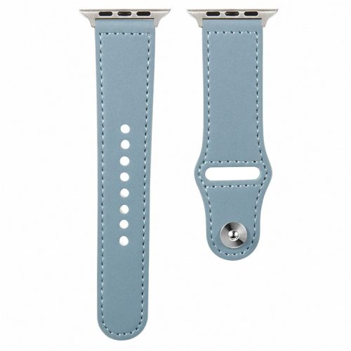 For Apple Watch 10 46mm / Ultra 2 / Ultra 49mm / 9 8 7 45mm / SE (2023) SE (2022) SE 6 5 4 44mm / 3 2 1 42mm Genuine Cow Leather Watchband - Blue