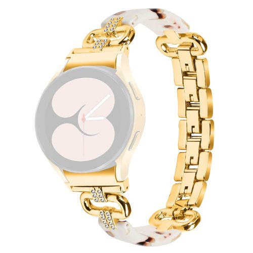 Resin Strap for Samsung Galaxy Watch4 / Watch5 / Watch4 Classic / Watch4 Active / Watch5 Active / Watch5 Pro Watch Band - Gold / Nougat