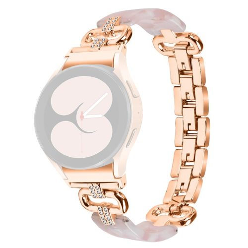 Resin Strap for Samsung Galaxy Watch4 / Watch5 / Watch4 Classic / Watch4 Active / Watch5 Active / Watch5 Pro Watch Band - Rose Gold / Pink