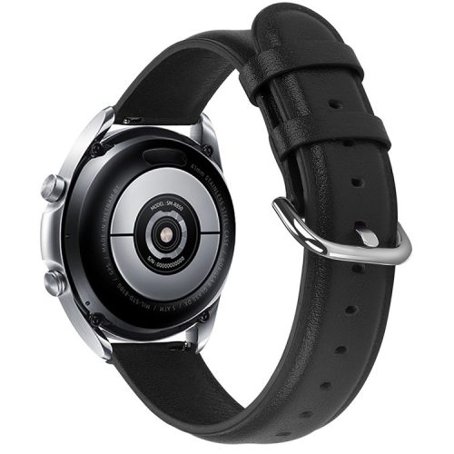 Watch Strap for Huawei Watch GT / GT 2 46mm / 42mm / Samsung Galaxy Watch 46mm First Layer Cowhide Wrist Band - Black