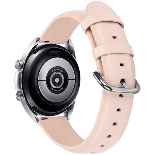 Watch Strap for Huawei Watch GT / GT 2 46mm / 42mm / Samsung Galaxy Watch 46mm First Layer Cowhide Wrist Band - Pink