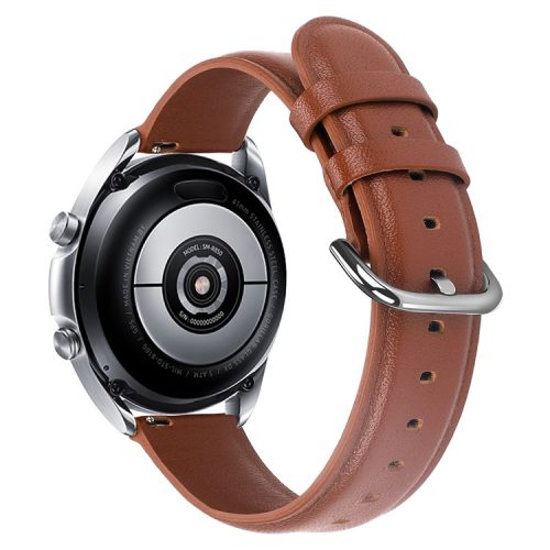 Watch Strap for Huawei Watch GT / GT 2 46mm / 42mm / Samsung Galaxy Watch 46mm First Layer Cowhide Wrist Band - Brown