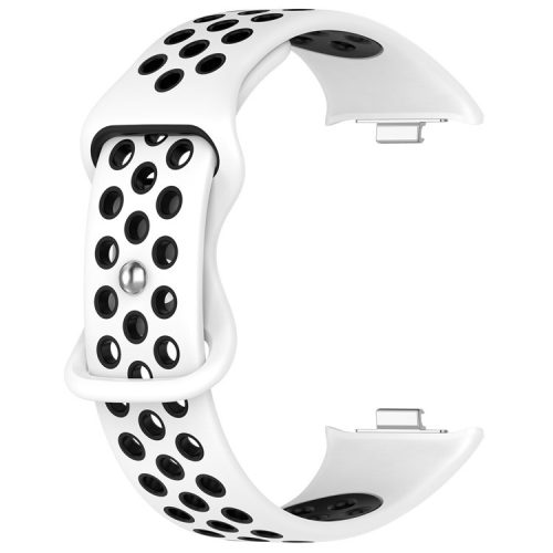 For Xiaomi Mi 8 Pro Replacement Band Dual Color Silicone Watch Strap - White / Black