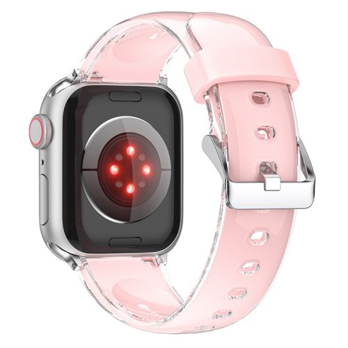 For Apple Watch 10 46mm / Ultra 2 / Ultra 49mm / 9 8 7 45mm / SE (2023) SE (2022) SE 6 5 4 44mm / 3 2 1 42mm Liquid Silicone Watchband - Pink