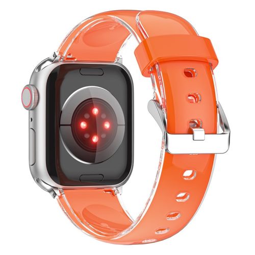 For Apple Watch 10 46mm / Ultra 2 / Ultra 49mm / 9 8 7 45mm / SE (2023) SE (2022) SE 6 5 4 44mm / 3 2 1 42mm Liquid Silicone Watchband - Orange