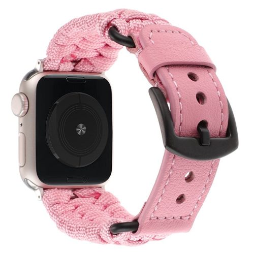 For Apple Watch 10 46mm / Ultra 2 / Ultra 49mm / 9 8 7 45mm / SE (2023) SE (2022) SE 6 5 4 44mm / 3 2 1 42mm Genuine Cow Watch Band   - Pink