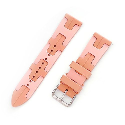 For Samsung Galaxy Watch3 45mm / Huawei Watch Ultimate / Xiaomi Watch S1 Silicone 22mm Watch Strap - Light Pink / Pink