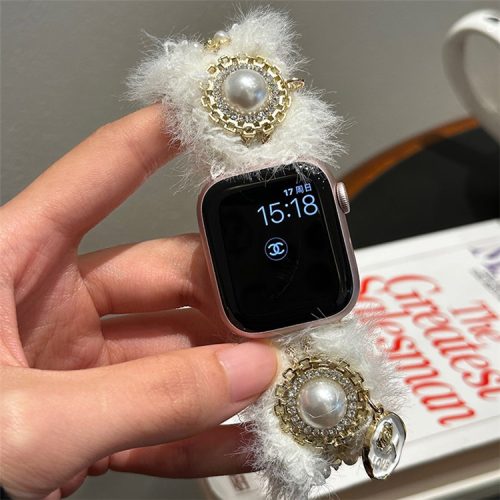 For Apple Watch 10 46mm / Ultra 2 / Ultra 49mm / 9 8 7 45mm / SE (2023) SE (2022) SE 6 5 4 44mm / 3 2 1 42mm Drawstring Woolen Strap Bracelet - Style D