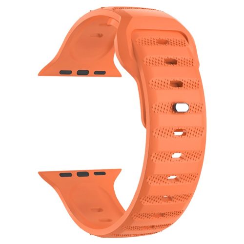 For Apple Watch 10 46mm / Ultra 2 / Ultra 49mm / 9 8 7 45mm / SE (2023) SE (2022) SE 6 5 4 44mm / 3 2 1 42mm Fluororubber Watch Band - Orange