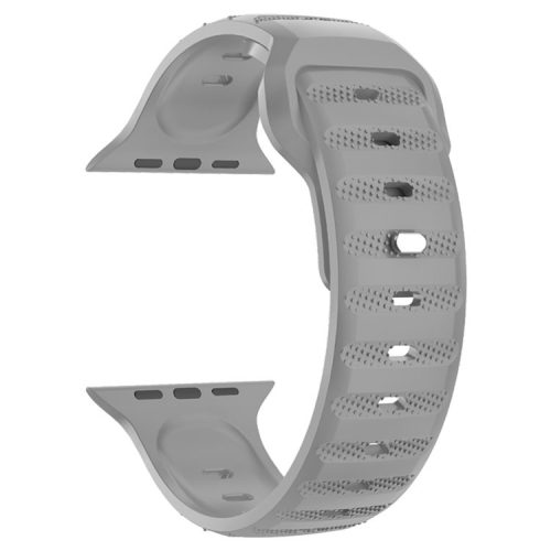 For Apple Watch 10 46mm / Ultra 2 / Ultra 49mm / 9 8 7 45mm / SE (2023) SE (2022) SE 6 5 4 44mm / 3 2 1 42mm Fluororubber Watch Band - Grey