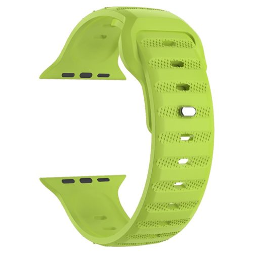 For Apple Watch 10 46mm / Ultra 2 / Ultra 49mm / 9 8 7 45mm / SE (2023) SE (2022) SE 6 5 4 44mm / 3 2 1 42mm Fluororubber Watch Band - Fluorescent Green