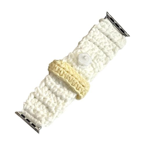 For Apple Watch 10 46mm / Ultra 2 / Ultra 49mm / 9 8 7 45mm / SE (2023) SE (2022) SE 6 5 4 44mm / 3 2 1 42mm Knitting Bracelet Strap - Beige