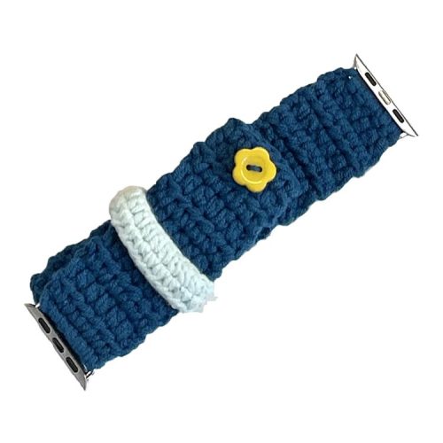 For Apple Watch 10 46mm / Ultra 2 / Ultra 49mm / 9 8 7 45mm / SE (2023) SE (2022) SE 6 5 4 44mm / 3 2 1 42mm Knitting Bracelet Strap - Blue