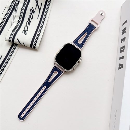 For Apple Watch 10 46mm / Ultra 2 / Ultra 49mm / 9 8 7 45mm / SE (2023) SE (2022) SE 6 5 4 44mm / 3 2 1 42mm Glitter Watch Strap - Navy Blue