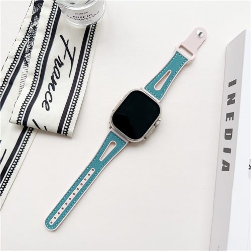 For Apple Watch 10 46mm / Ultra 2 / Ultra 49mm / 9 8 7 45mm / SE (2023) SE (2022) SE 6 5 4 44mm / 3 2 1 42mm Glitter Watch Strap - Cyan