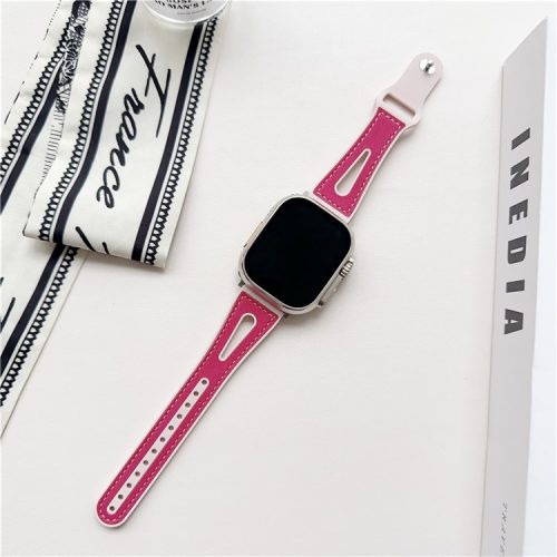 For Apple Watch 10 46mm / Ultra 2 / Ultra 49mm / 9 8 7 45mm / SE (2023) SE (2022) SE 6 5 4 44mm / 3 2 1 42mm Glitter Watch Strap - Hot Pink