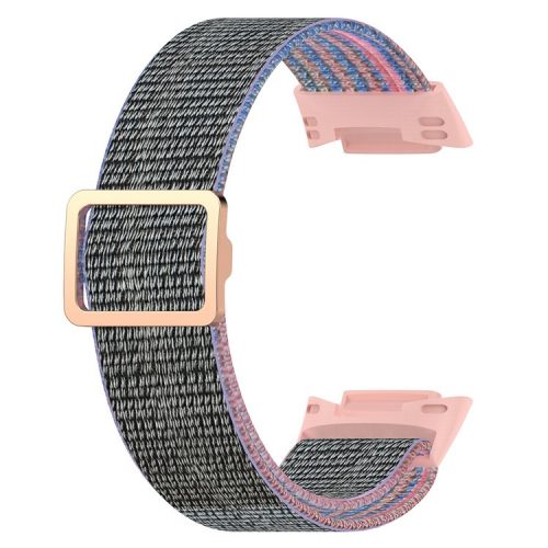 For Fitbit Charge 5 / Charge 6 Braided Nylon Wrist Band Replacement Strap - Pink