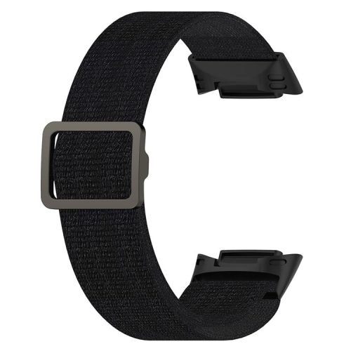 For Fitbit Charge 5 / Charge 6 Braided Nylon Wrist Band Replacement Strap - Black