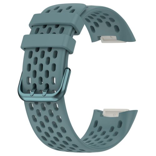 For Fitbit Charge 6 / Charge 5 Replacement Wrist Band Breathable Silicone Smartwatch Strap - Blue