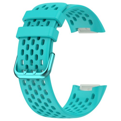 For Fitbit Charge 6 / Charge 5 Replacement Wrist Band Breathable Silicone Smartwatch Strap - Teal