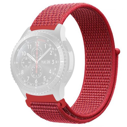 KALEBOL KLB-NLHH-001 For Samsung Galaxy Watch3 45mm / Huawei Watch GT4 46mm Watchband 22mm Nylon Wrist Strap - Red