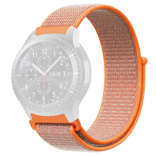 KALEBOL KLB-NLHH-001 For Samsung Galaxy Watch3 45mm / Huawei Watch GT4 46mm Watchband 22mm Nylon Wrist Strap - Orange