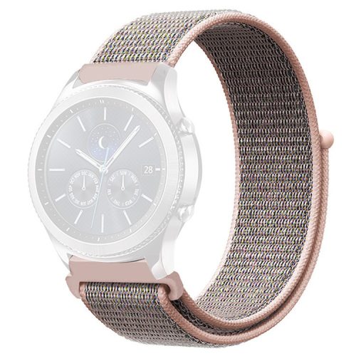 KALEBOL KLB-NLHH-001 For Samsung Galaxy Watch3 45mm / Huawei Watch GT4 46mm Watchband 22mm Nylon Wrist Strap - Pink