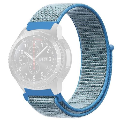 KALEBOL KLB-NLHH-001 For Samsung Galaxy Watch3 45mm / Huawei Watch GT4 46mm Watchband 22mm Nylon Wrist Strap - Lake Blue