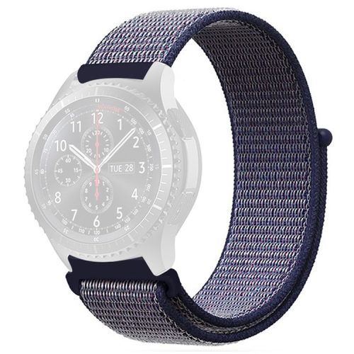 KALEBOL KLB-NLHH-001 For Samsung Galaxy Watch3 45mm / Huawei Watch GT4 46mm Watchband 22mm Nylon Wrist Strap - Midnight Blue