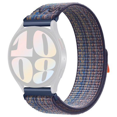 KALEBOL KLB-NLHH-002 For Samsung Galaxy Watch3 45mm / Huawei Watch GT4 46mm Nylon Band 22mm Watch Strap - Sapphire+Orange