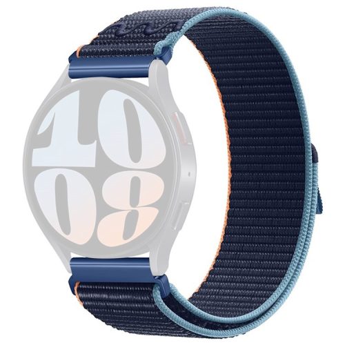 KALEBOL KLB-NLHH-002 For Samsung Galaxy Watch3 45mm / Huawei Watch GT4 46mm Nylon Band 22mm Watch Strap - Dark Navy Blue