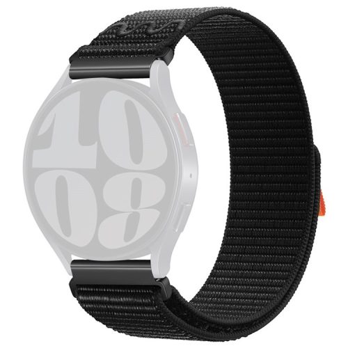 KALEBOL KLB-NLHH-002 For Samsung Galaxy Watch3 45mm / Huawei Watch GT4 46mm Nylon Band 22mm Watch Strap - Deep Black