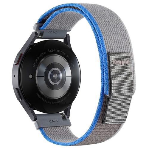 KALEBOL KLB-YJNLHH-001 For Samsung Galaxy Watch6 / Watch6 Classic Nylon Straps 20mm Watch Band Loop Fastener - Blue+Grey