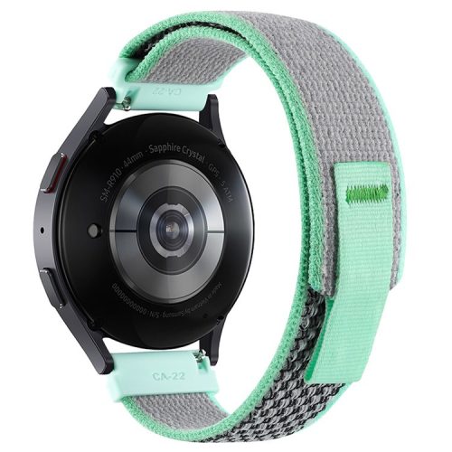 KALEBOL KLB-YJNLHH-001 For Samsung Galaxy Watch6 / Watch6 Classic Nylon Straps 20mm Watch Band Loop Fastener - Green+Grey