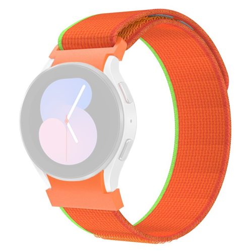 KALEBOL KLB-YJNLHH-001 for Samsung Galaxy Watch FE 40mm / Watch4 / Watch 5 / Watch6 Nylon Band Loop Wristband - Orange+Green