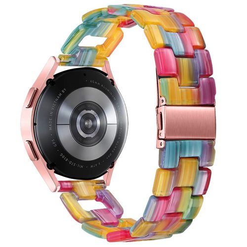 Watch Strap for Garmin Forerunner 645 / 645 Music D-Shape Resin Bracelet Watchband - Rainbow