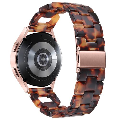 Watch Strap for Garmin Forerunner 645 / 645 Music D-Shape Resin Bracelet Watchband - Tortoiseshell