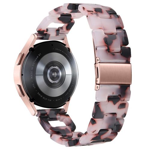 Watch Strap for Garmin Forerunner 645 / 645 Music D-Shape Resin Bracelet Watchband - Pink+Black