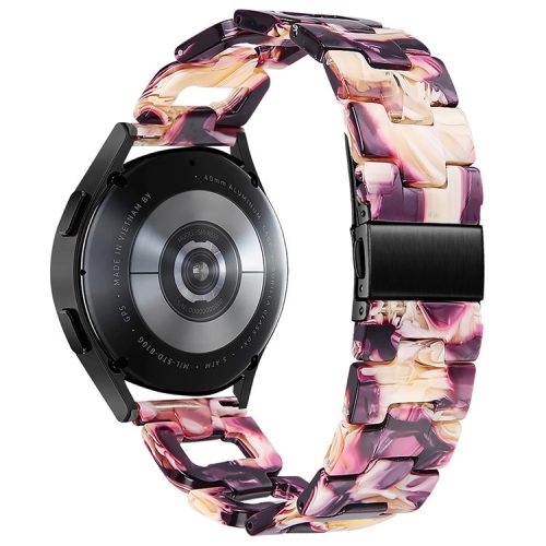 D-Shape Strap for Garmin Vivomove 3 / GarminMove 3 Resin Bracelet Watchband Replacement - Glitter Purple