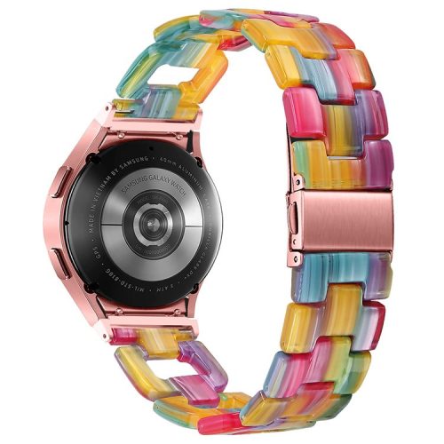 Resin Strap for Samsung Galaxy Watch6 40mm / 44mm / Watch6 Classic 43mm / 47mm D-Shape Bracelet Watchband - Rainbow