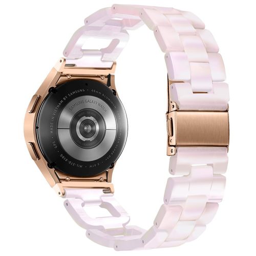 Resin Strap for Samsung Galaxy Watch6 40mm / 44mm / Watch6 Classic 43mm / 47mm D-Shape Bracelet Watchband - Mermaid Pink