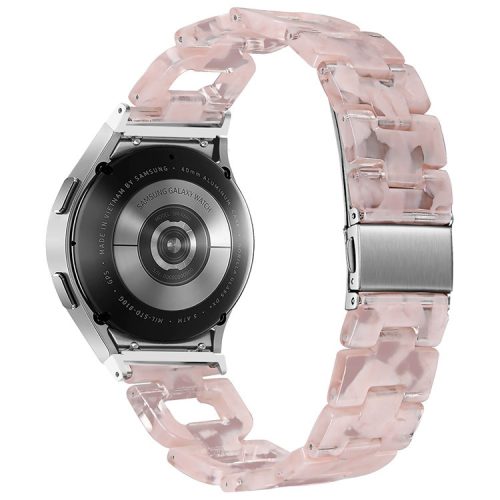 Resin Strap for Samsung Galaxy Watch6 40mm / 44mm / Watch6 Classic 43mm / 47mm D-Shape Bracelet Watchband - Light Pink