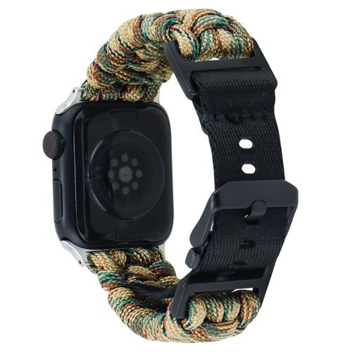 For Apple Watch 10 46mm / Ultra 2 / Ultra 49mm / 9 8 7 45mm / SE (2023) SE (2022) SE 6 5 4 44mm / 3 2 1 42mm Camo Braided Watch Strap - Army Green