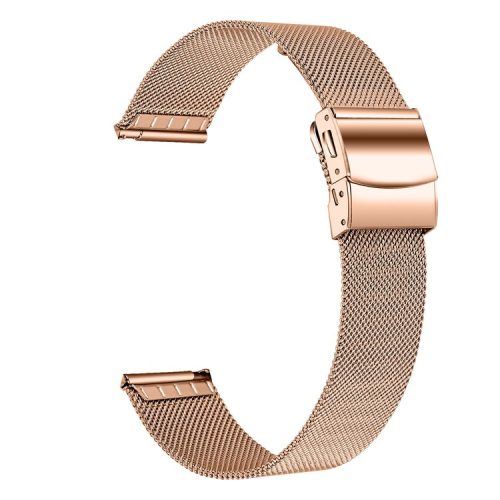 20mm Watch Band for Garmin Forerunner 245 Music  /  245  /  645 Music  /  645 Milanese Stainless Steel Strap - Rose Gold