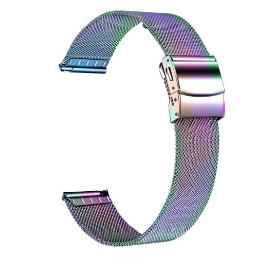 For Garmin Approach S40  /  Forerunner 158 20mm Milanese Band Electroplated Stainless Steel Watch Strap - Multi-color