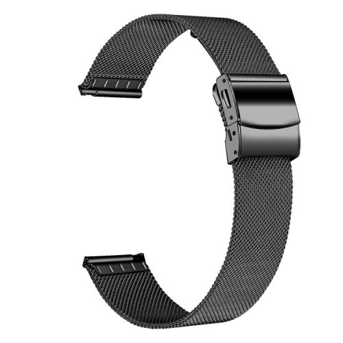 For Garmin Approach S40  /  Forerunner 158 Milanese Band Stainless Steel Watch Strap, 20mm - Black