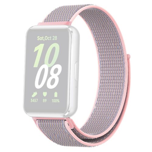 For Samsung Galaxy Fit3 Replacement Strap Braided Nylon Smart Watch Band - Pink